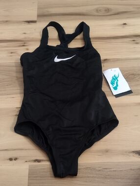 NWT Nike Girls Swimsuit Black Size Small (8-10 Years)